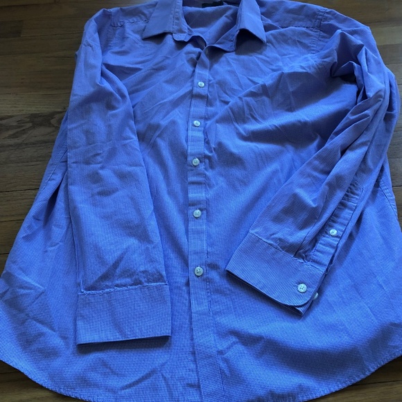 Purple checkered button down - Picture 1 of 5
